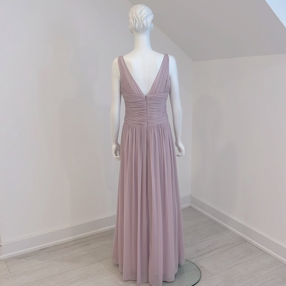 NWT SAMPLE AFTERSIX 6711 size 10 Suede Rose (Lilac/Rose) Lux Chiffon Pristine - Picture 4 of 7